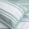 Luna Home King Size 6 Pieces, Green Stripe Design Duvet Cover Set