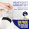 شماعات مخملية فاخرة من Hanger Hub، شماعات ملابس غير قابلة للانزلاق وموفرة للمساحة، باللون الأسود، عبوة من 30 قطعة