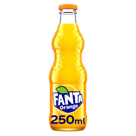 Fanta Orange Carbonated Soft Drink Glass Bottle 250ml