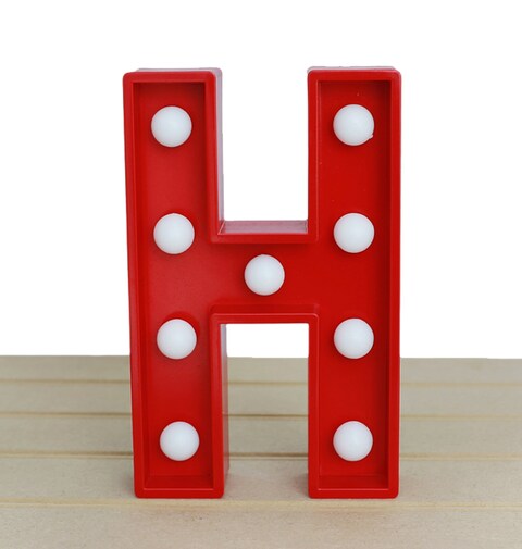 LED Marquee Letter Light Sign Wooden Red (H) 25cm