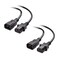 
DKURVE&reg; 2-Pack Computer to PDU Power Extension Cord, Power Extension Cable (IEC C14 to IEC C13 PDU Power Cord) (3M)