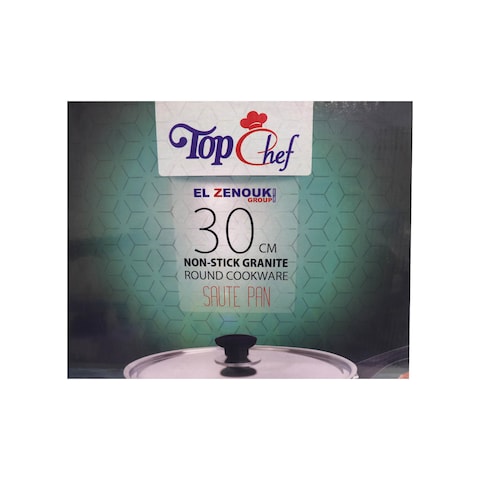 Top Chef Granite Fry Pan - Size 30 - Black