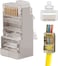 DKURVE&reg; RJ45 Connector Cat6 Cat5e Cat5 Pass Through Shielded Ends 8P8C Ethernet Cable Crimp Connector 3u Modular Plug (20 Pcs)