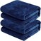 2-Pc Microfiber Bath Sheet Navy 80x160cm Soft Microfiber Beach Towel Super Absorbent, Fast Drying and Durable Microfiber Bath Towel