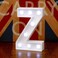 LED Marquee Letter Light Sign Wooden White (Z) 25cm