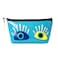 Biggdesign My Eyes On You Travel Cosmetic Bag, Make up Pouch Case, Toiletry Organizer Pencil Case, 25x13,5x6,5 cm / 10x5x3 in, Blue Color