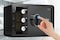 Rubik Safe Box with Fingerprint, A4 Document Size Biometric Safety Deposit Box Fire Resistant Coating For Home Office Money Documents (25x35x25cm) Black