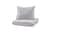 Duvet cover and pillowcase, floral pattern grey/white150x200/50x80 cm