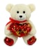 Party Magic Bear with Sequins Heart- 31 cm Size- Cream