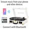 Victrola Journey Vintage Bluetooth Suitcase Vinyl Record Player Portable 3-Speed LP Turntable with Built-in Stereo Speakers Aux-In RCA Out Elegant Color (White)