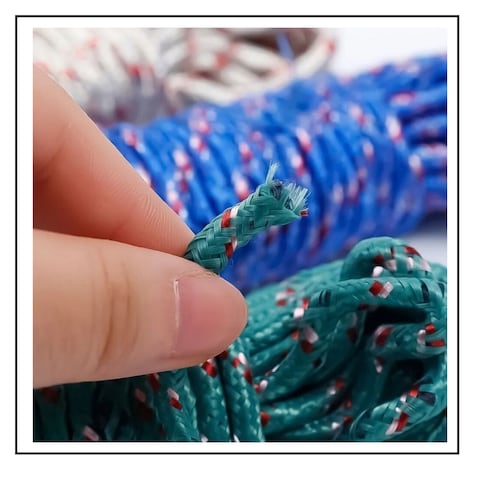 Lavish 15M/49Ft, 4mm Anti-Slip Outdoor Windproof Clothesline Laundary Rope Assorted Color (3-Pack)
