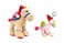 Bundle items - Beige camel with santa hat 18cm and Pink key ring 12cm
