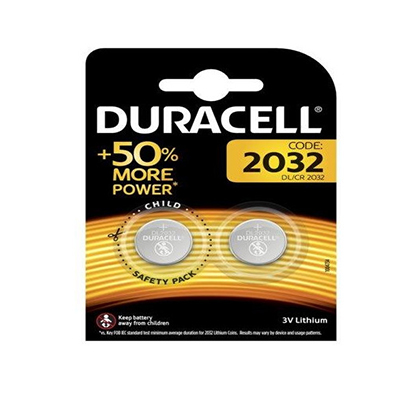 Duracell Lithium Button Battery 2032 3V 2 Batteries