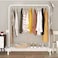 Multifunctional Metal Garment Rack with Shelf &ndash; Organize and Display Clothes in Style (white s1)