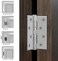 AL ARQAM 2PCS Cabinet Butt Hinge, Folding Door, Stainless Steel Mute Door Hinge Home Bearing Furniture Hardware Accessories Furniture Hing Silver Hinges