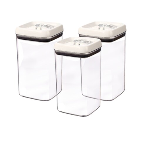 Felli Flip Tite Square Canister 3 Pieces