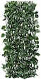 YATAI Expandable Bamboo Wood Fence with Artificial Green Ivy Leaves - 2 Pcs