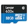 Lexar High Performance microSDHC with Adapter 633x 32GB UHS-I Black/Blue
