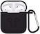Case Strap Protective Silicone Cover With Carabiner For Apple Airpods Accessories - Black
