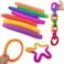 Sensory Tubes Toy, Decompression Stress Relief Tool Fun Pull And Pop Tubes For Kids Stretch For Sensory Kids And Learning Toys (5Pcs)