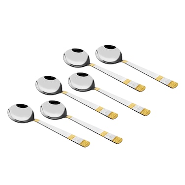 FNS J C/SPOON 24KT GOLD 2MM 6PC