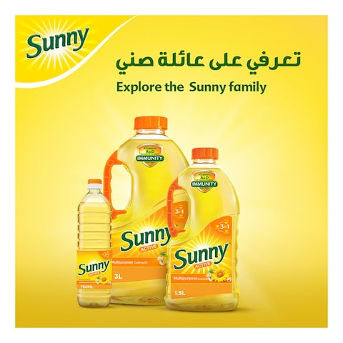 Sunny Sun Active Blended Vegetable Oil, 1.5L Pack of 2