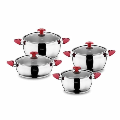VIVALDI RANA STEEL COOKWARE SET 8PC