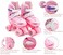 EASY FUTURE Roller Skates Adjustable Size Double Row 4 Wheel Skates Children Skates for Boys And Girls Including Protective Gear Knee Elbow Wrist Pink XS (27-30)