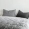 Luna Home-Queen size 6 pieces, Ombr&eacute; Dark Grey Bedding set.