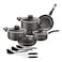 Tramontina Paris Aluminium Cookware Set Grey And Black 13 PCS