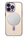 MagSafe Case Magnetic Clear Soft TPU Plating Case Wireless Charging Compatible Shockproof Camera Lens Protection For Apple iPhone 14 Pro Purple