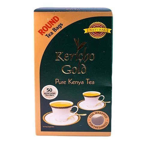 Kericho Gold Pure Kenya Round Tea Bags 2g x Pack of 50