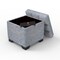 Eccentric Stool Cum End Table with Storage (Light Grey)
