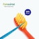 Flipper Fun Animal Hygienic Toothbrush Holder For Kids, includes Soft Bristle Toothbrush, Cow, 3Y+