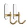 Golden Cloth Hook for bathroom, kitchen,  (White) Towel robe Hook,  Stainless Steel, With Marble Oval Plate  Heavy Duty Wall Mounted Robe Hooks , Bathroom Organizer (Pack of 2)