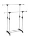 Generic Double Pole Extendable Clothes Rack Silver/Black