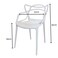 Jilphar Classical Fiber Plastic Molded Dining Chair JP1325B White