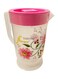 Generic Floral Design Plastic Water Jug White/Pink
