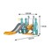3 In 1 Cartoon Seal Slide Swing Basketball Hoops