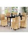 Fabienne 6-Piece Stretchable Dining Chair Cover Set Free Size Light Beige