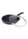Delcasa Aluminium Frypan With Glass Lid Black 28centimeter