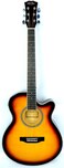 Mike Music 40inch Acoustic EQ slim Guitar with bag and strap (40EQ slim, sunburst glossy)