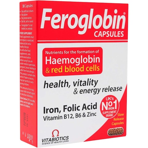 Vitabiotics Feroglobin B12, 30 Capsules