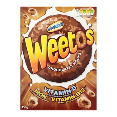 Weetabix Weetos Chocolatey Hoops Cereal 350g