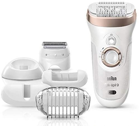 Buy Braun Silk-epil 9 Wet  Dry Cordless Epilator/Epilation + 6 Extras, 9-561 in UAE