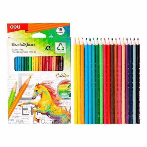 Deli Colored Pencil - 18 Colors