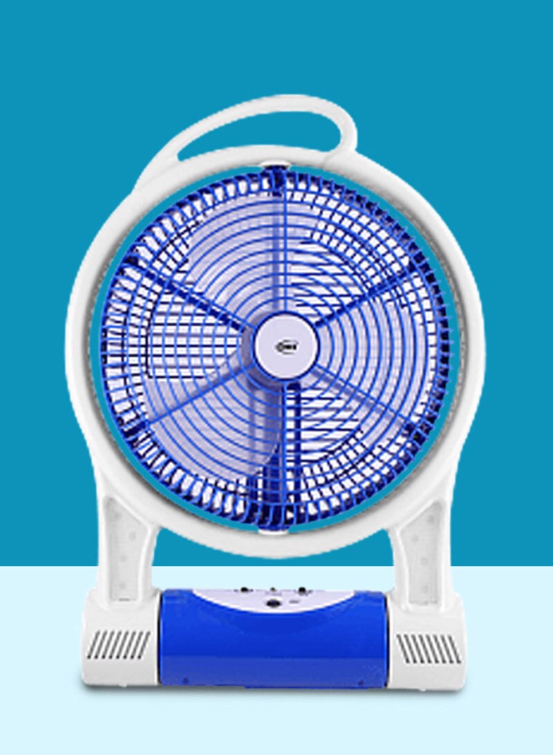 Buy Cyber 12-Inch Electric Rechargeable Oscillating Fan With LED Lamp ...