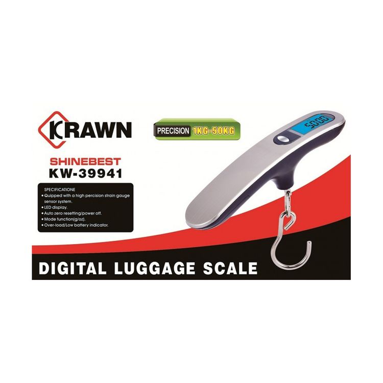 1kg To 50kg Scale Digital Luggage Scale Weighing Travel Bag Weight Checker Hanging Weight Scale With Belt/1 Pcs,KRAWN KW-39941