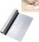 GulfDealz Kitchen Edge Smoother and Multi-functional for Flour, Pastry, Ice-cream, Pizza Dough and Cake Scraper Cutting Tool (15 Centimetre), Stainless Steel Material - Silver…