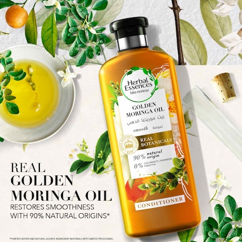 Herbal Essences&nbsp;Bio:Renew&nbsp;Natural Conditioner with&nbsp;Golden Moringa Oil&nbsp;for Hair Smoothness, 400ml&nbsp;